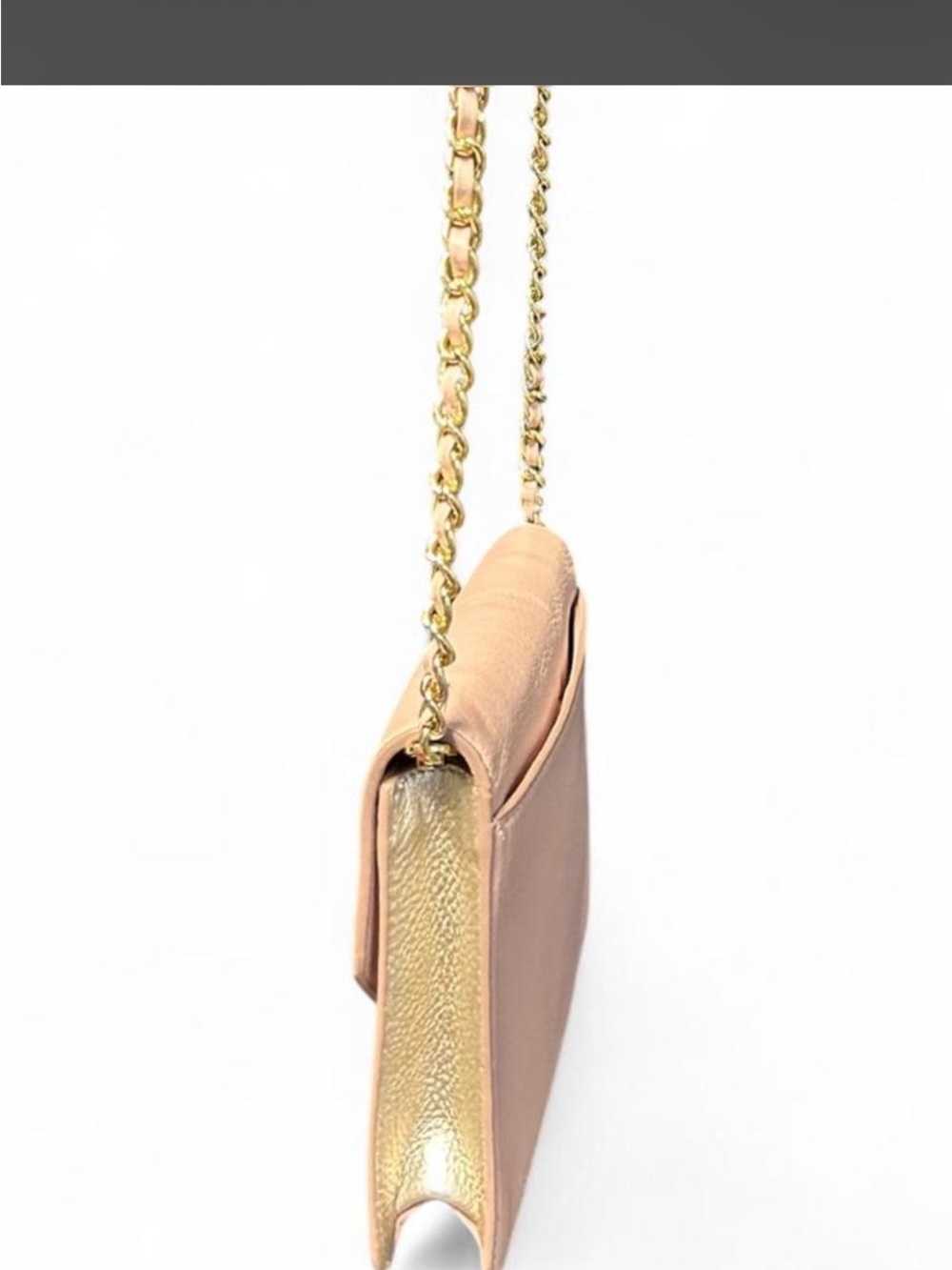 Tory Burch Blush Pink Leather Chain Crossbody with Gold Logo - Picture 3 of 6